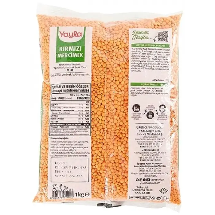 Kırmızı Mercimek, 1 kg