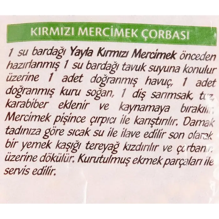 Kırmızı Mercimek, 1 kg