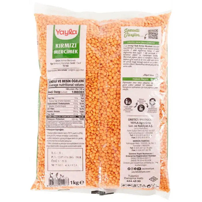 Kırmızı Mercimek, 1 kg