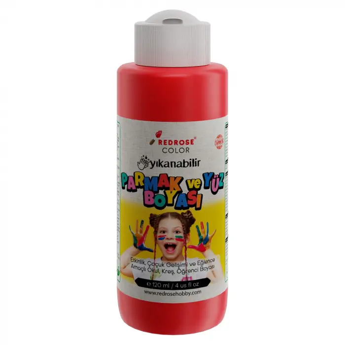 Kırmızı Parmak Boyası, 120 ml
