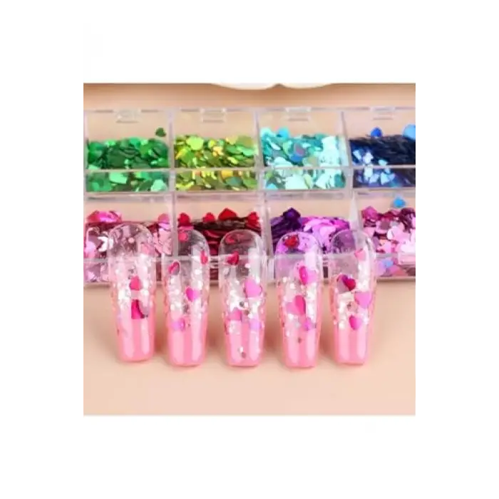 Kırmızı-Pembe Tırnak Süsleme Pul Seti