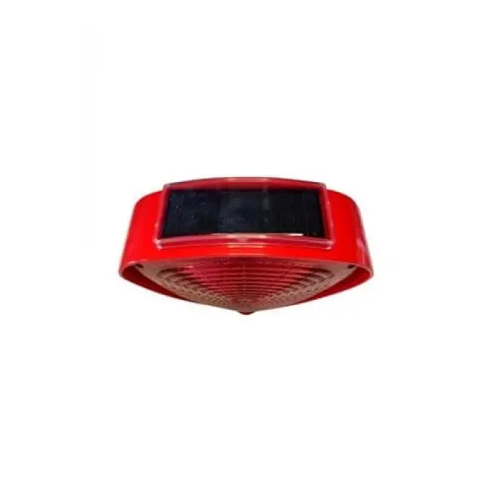 Kırmızı Solar Flaşörlü Üçgen Reflektör