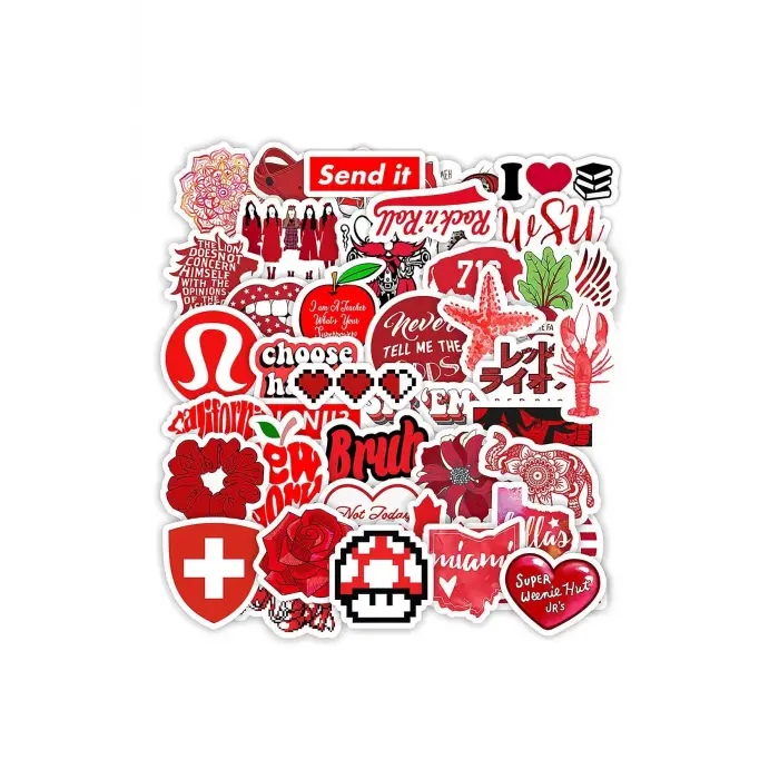 Kırmızı Tutku Sticker Seti