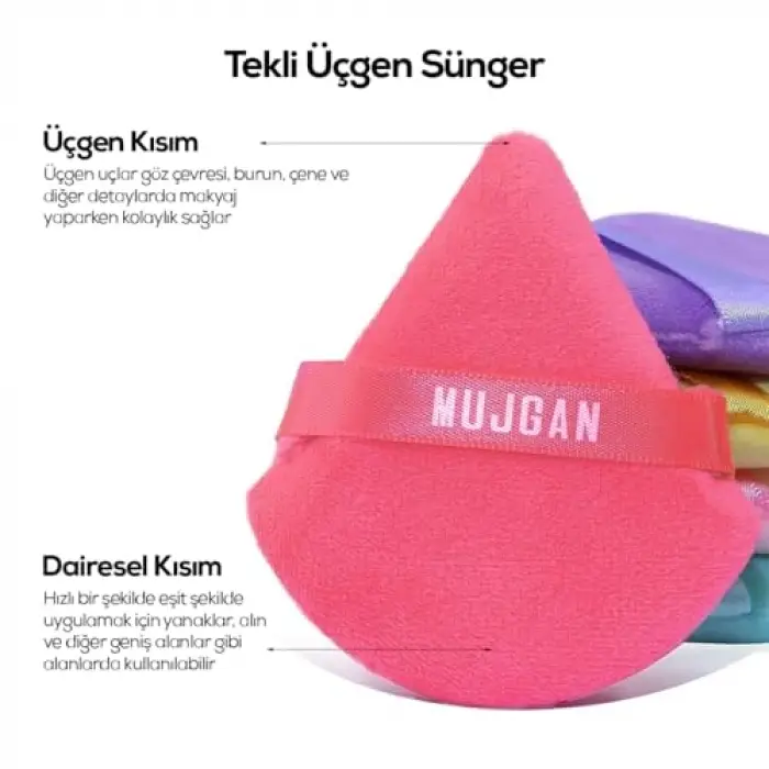 Kırmızı Üçgen Makyaj Süngeri