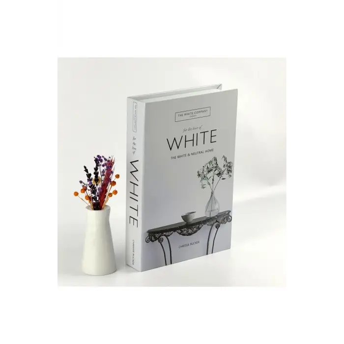 Kitap Görünümlü Dekoratif Kutu, White