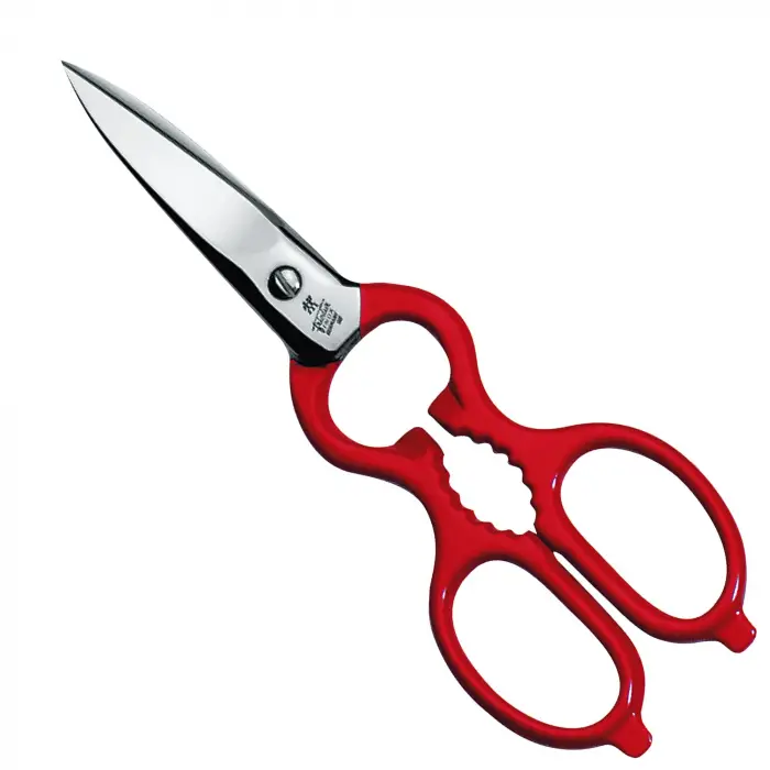 Kitchen Shears Çok Amaçlı Makas, Paslanmaz Çelik, Kırmızı