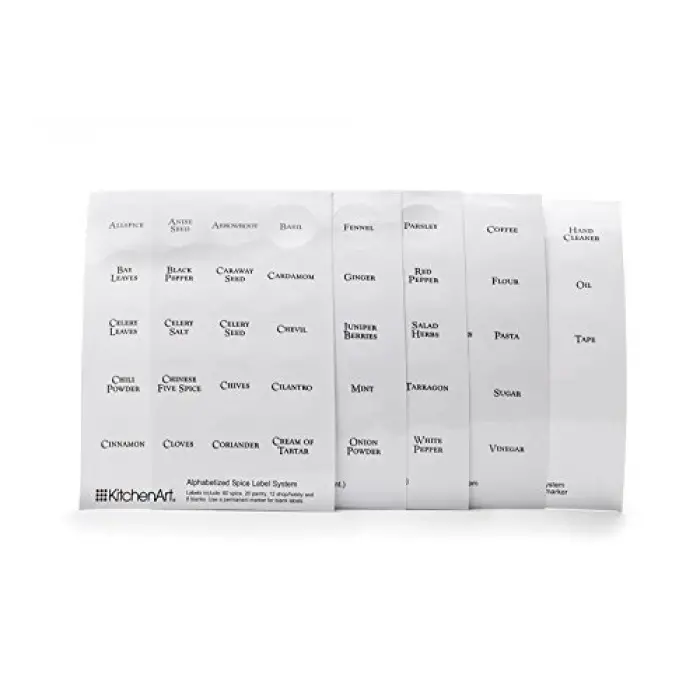 KitchenArt EZ baharat etiket seti, 100 parça
