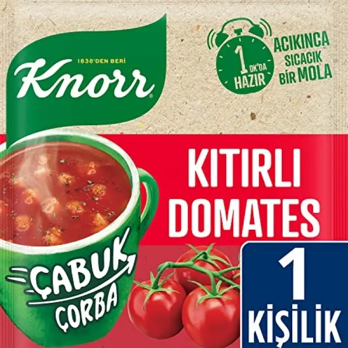 Kıtır parçalı domates çorbası, 22 g