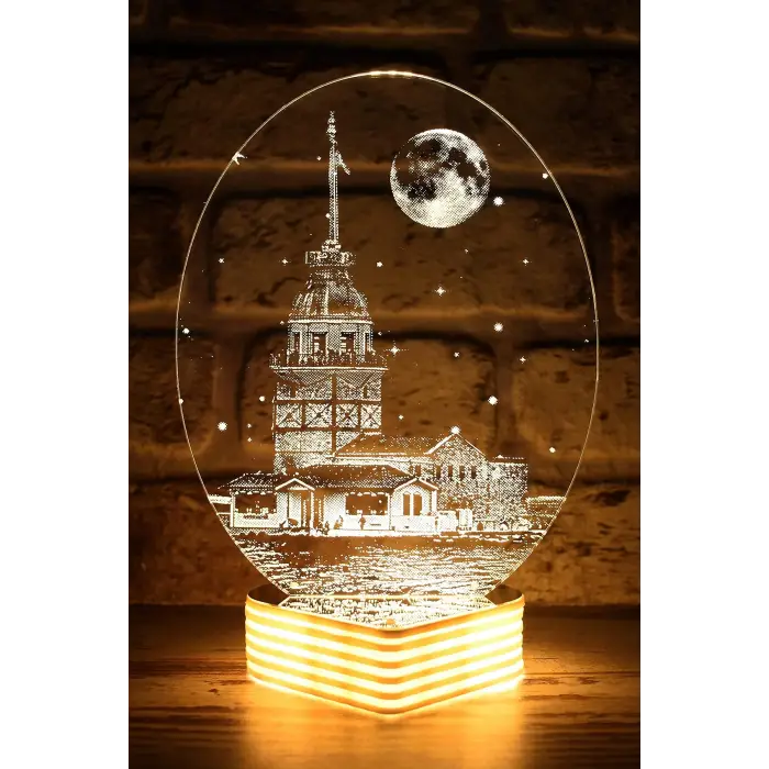 Kız Kulesi Lamba 3D Led Lamba GÜNIŞIĞI