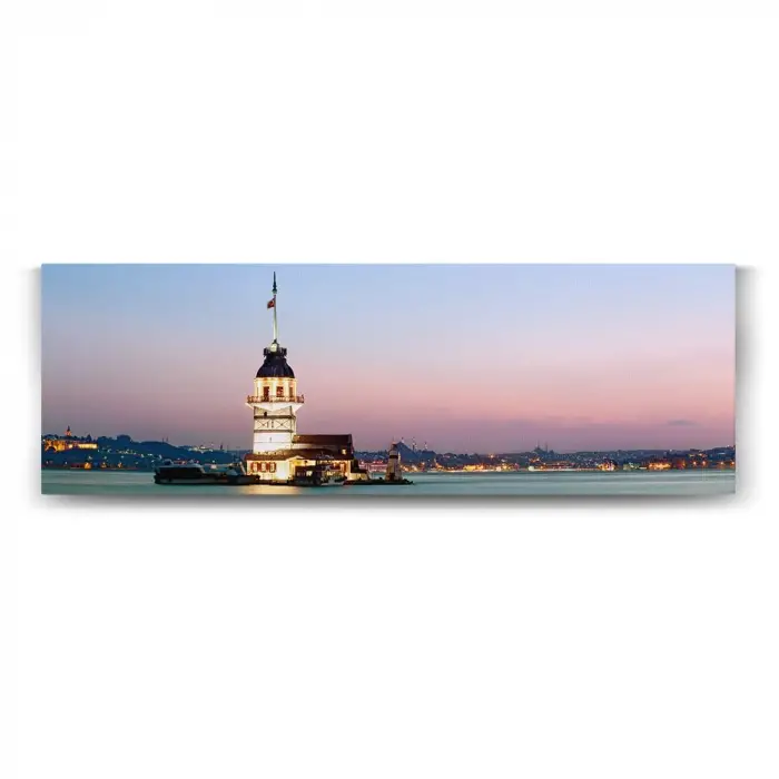 Kız Kulesi Panorama Manzara Tablosu - 180x60cm