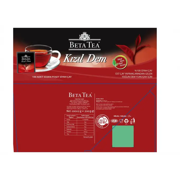 Kızıl Dem Poşet Çay 100x2 g