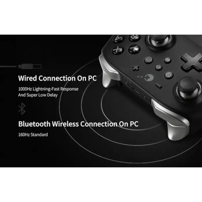 KK2 T Wireless Bluetooth Switch Game Controller for PC/Windows/Switch/Steam Deck/iOS/macOs With Anti-Drift Tmr Magnetic Joystick, Hall Effect Triggers, 1000Hz Polling Rate, with Protective Case