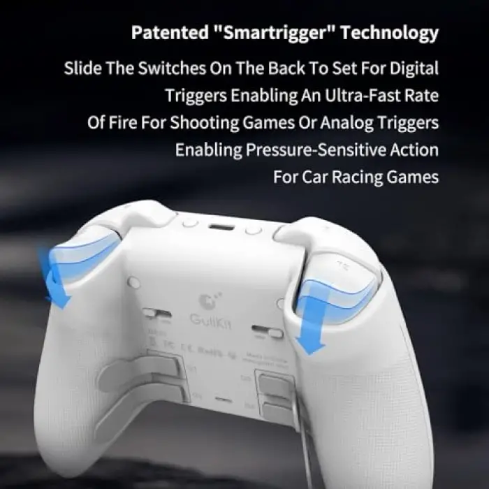 KK3 Max Game Controller Hall Effect Joysticks Analog & Digital Triggers Wireless Pro 1000HZ Polling Rate Maglev/HD/Rotory Vibration Compatible with Switch/Switch 2/PC/Android/iOS/Steam Deck