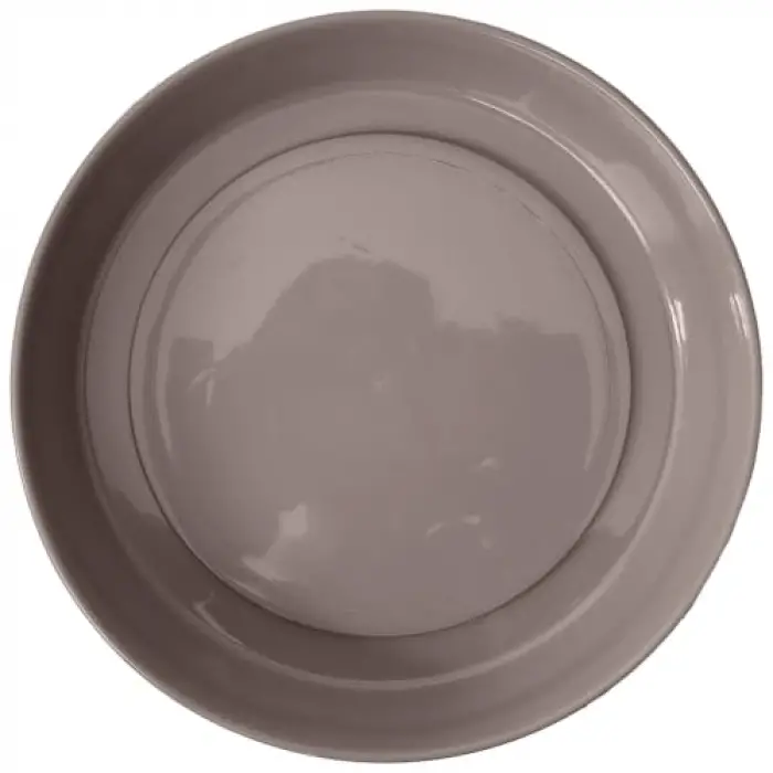 Klasik Parlak Plastik Saksı Tabağı, Kahve, 20 cm