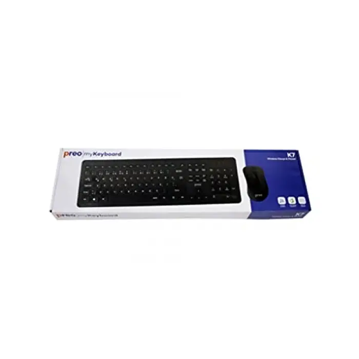 Klavye, Preo My Keyboard K7 Kablosuz, & Mouse Set