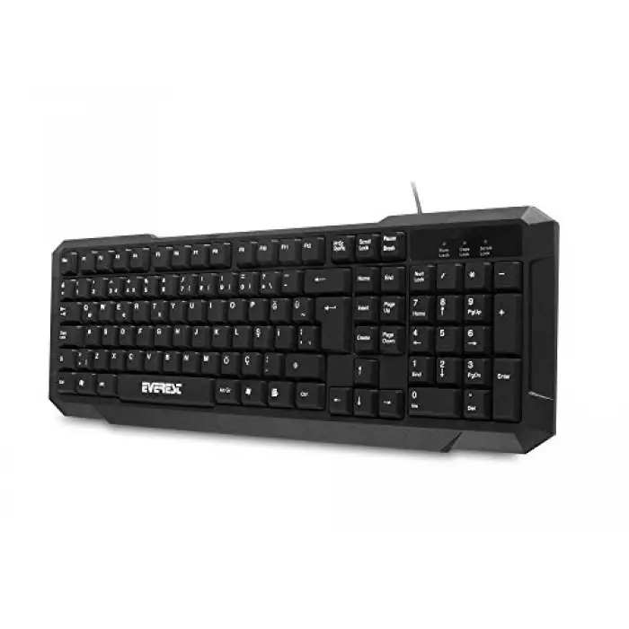 KM-515 Q Multimedya İngilizce Klavye ve Mouse Seti, Siyah