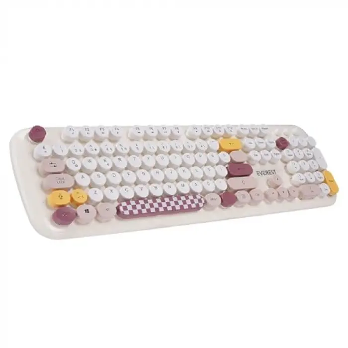 KM-6284 WHISKER Renkli Tuşlu Kablosuz Q Klavye + Mouse Set