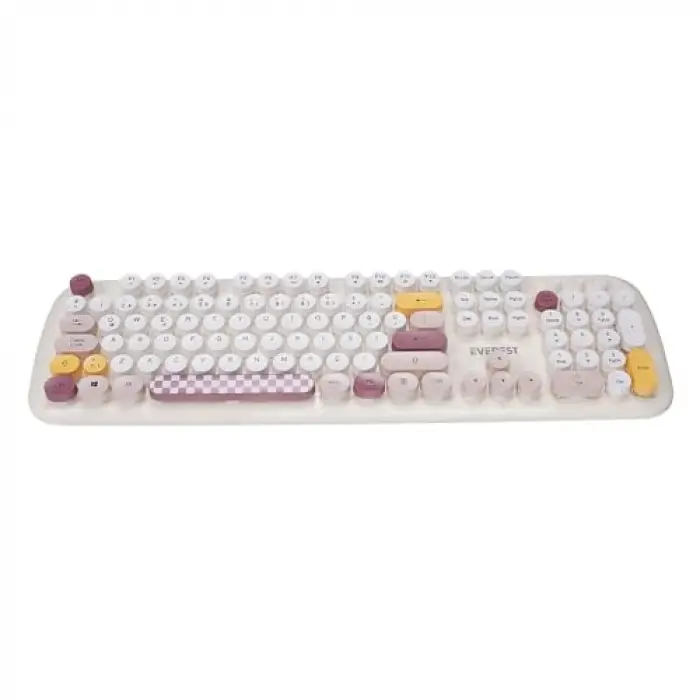 KM-6284 WHISKER Renkli Tuşlu Kablosuz Q Klavye + Mouse Set