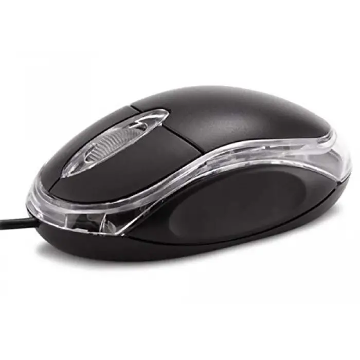 KM-6809 mavi/siyah USB optik mouse, ışıklı