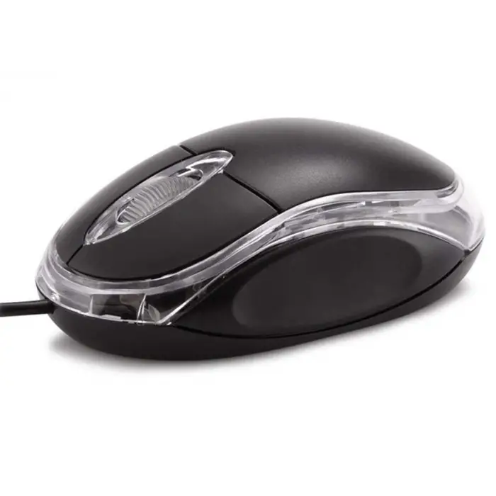 KM-6809 mavi/siyah USB optik mouse, ışıklı
