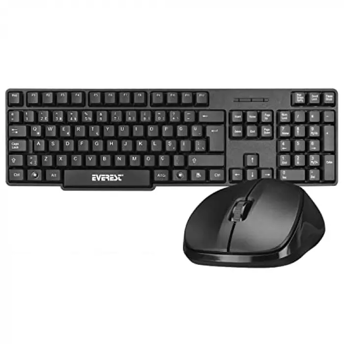 KM-6852 Siyah Usb Kablosuz Combo Q Standart Klavye + Mouse Set