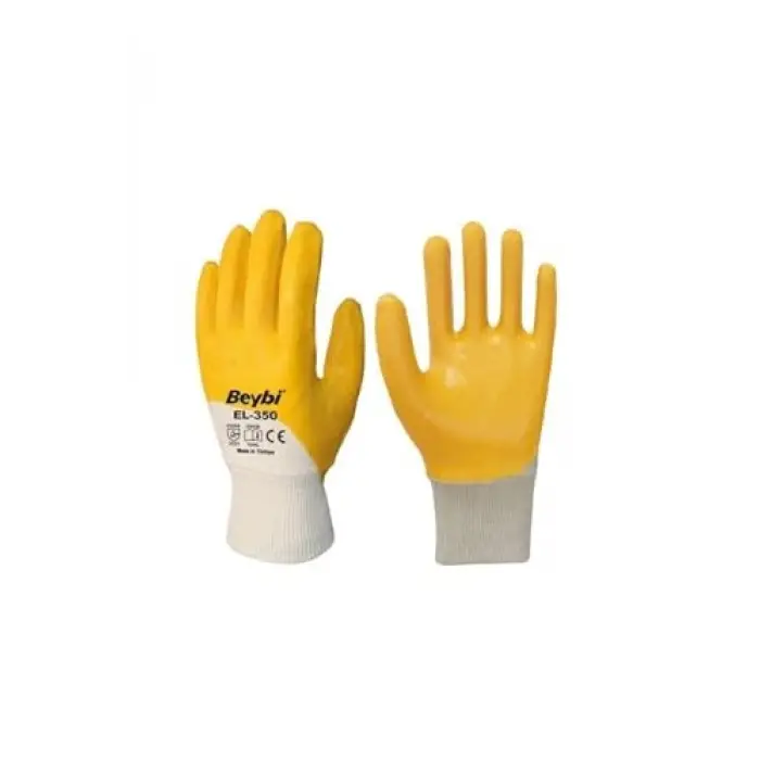 Kn350 El-350 Pamuk Astarlı Nitril İş Eldiveni