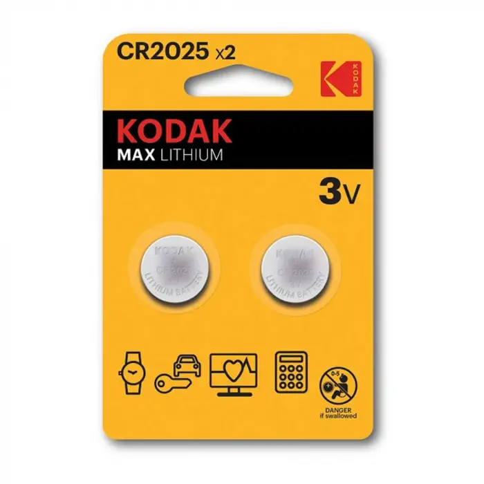 Kodak 2 Adet Ultra Lityum CR2025 Para Pil