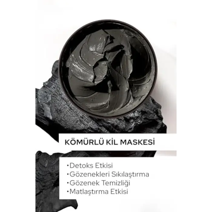 Kömür İçerikli Killi Yüz Maskesi - 400g