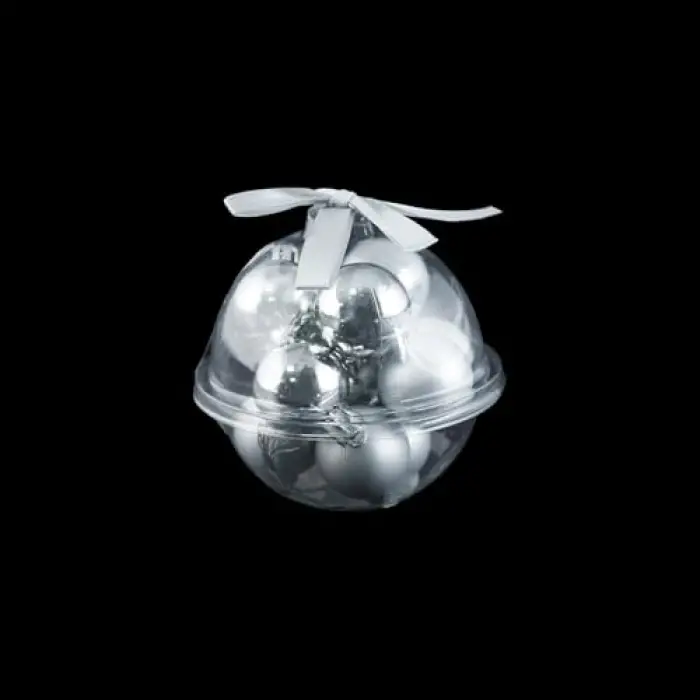 Koopman New Year 12 Parça Yılbaşı Topu Silver 30 mm