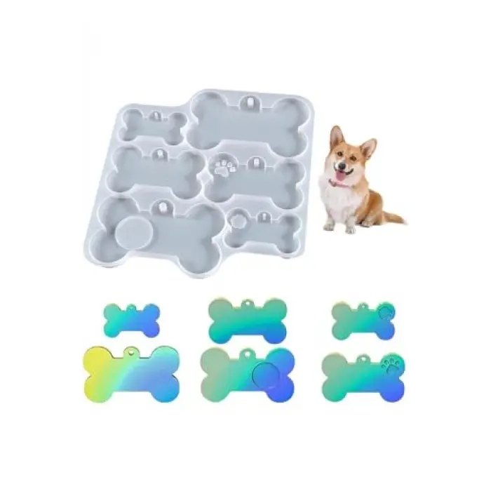 Köpek kemiği şeklinde silikon epoksi kalıbı