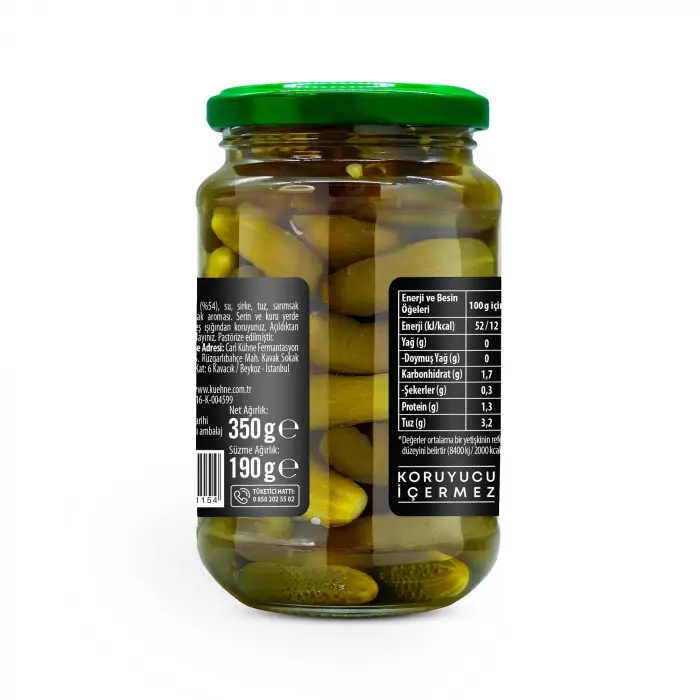 Kornişon Turşusu Türk Tipi 350 ml