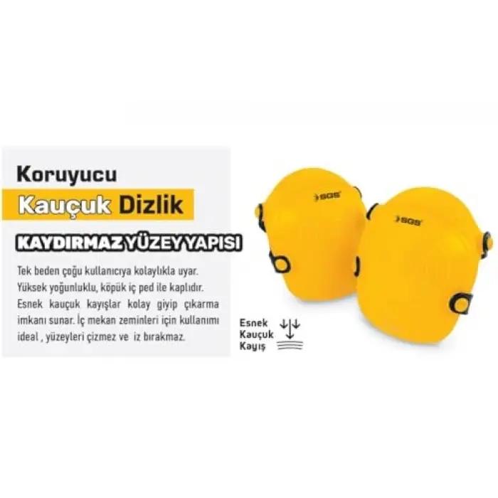 Körüklü Kauçuk Dizlik 1 Çift