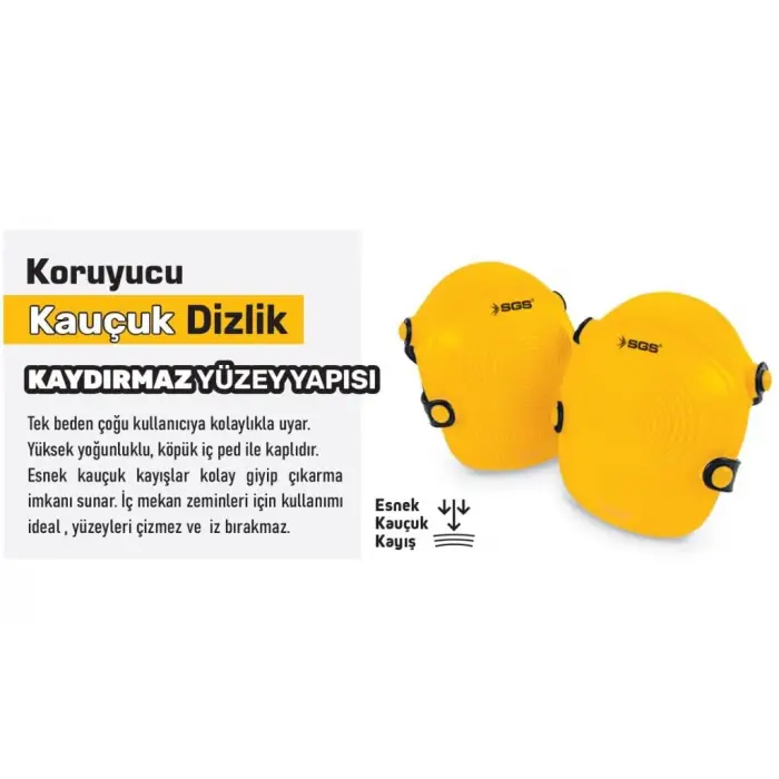 Körüklü Kauçuk Dizlik 1 Çift