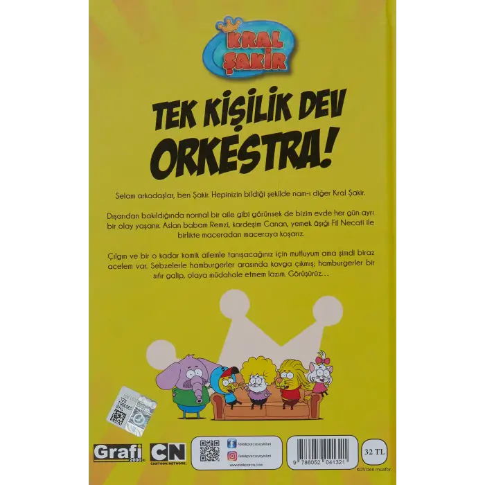 Kral Şakir ve Tek Kişilik Dev Orkestra Ciltli Kitap