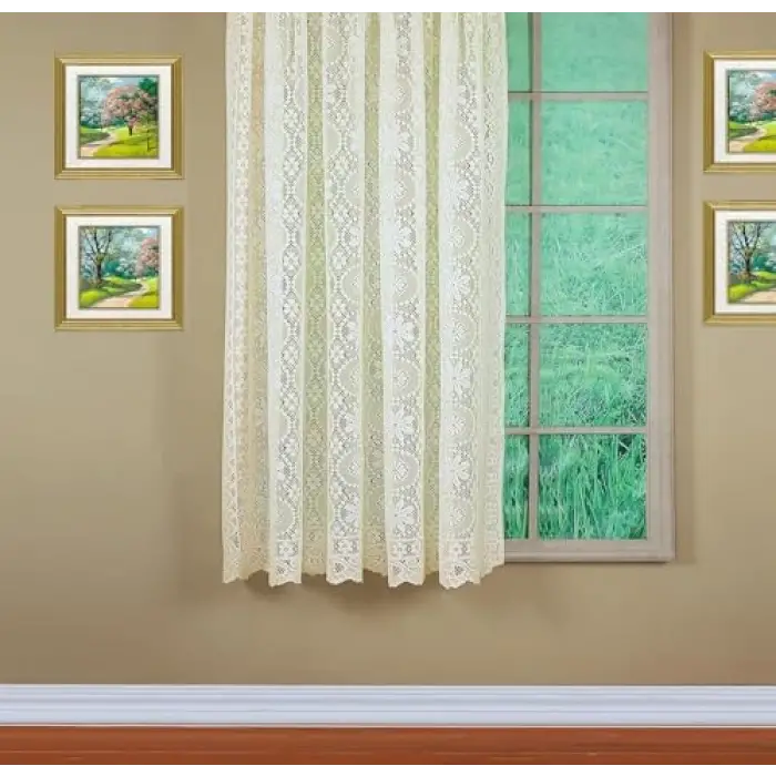 Krem Dantel Panel Perde 160 cm, 58 G x 63 U