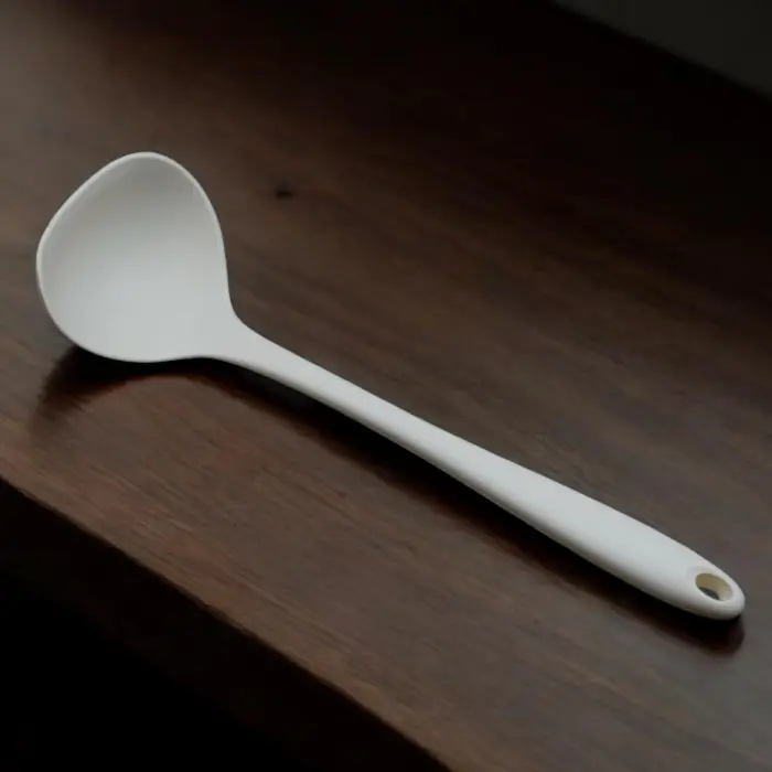 Krem silikon çorba kepçesi, 29,5 CM