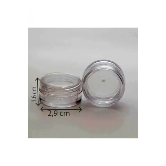 Krem Şişesi 5 ml Boş Şeffaf Plastik Kutu, 123 ŞEFFAF 5 ML ŞEFFAF KREM1