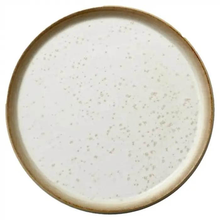 Krem Taş Tatlı Tabağı, 21 cm