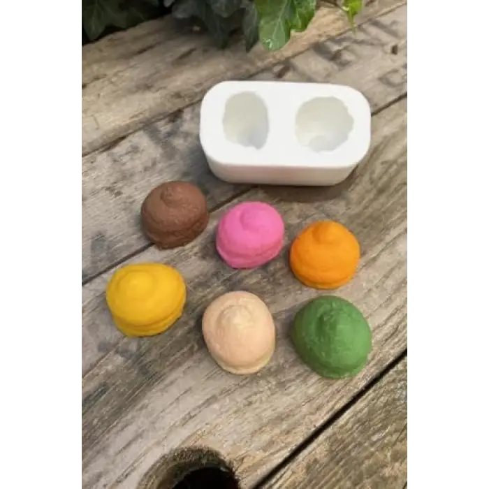 Krema İkili Silikon Mum Kalıbı