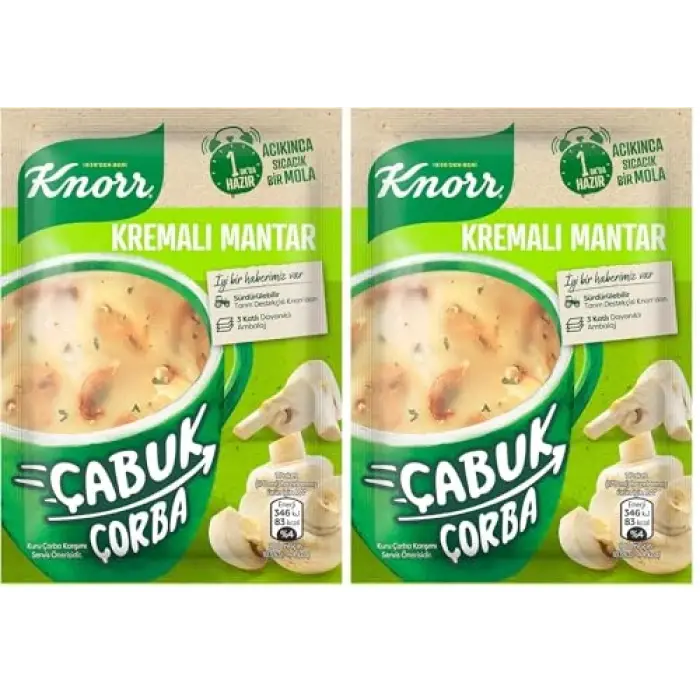 Kremalı mantar çabuk çorbası, 19 g, 2 paket