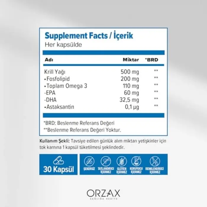 Krill Oil, 30 softjel kapsül