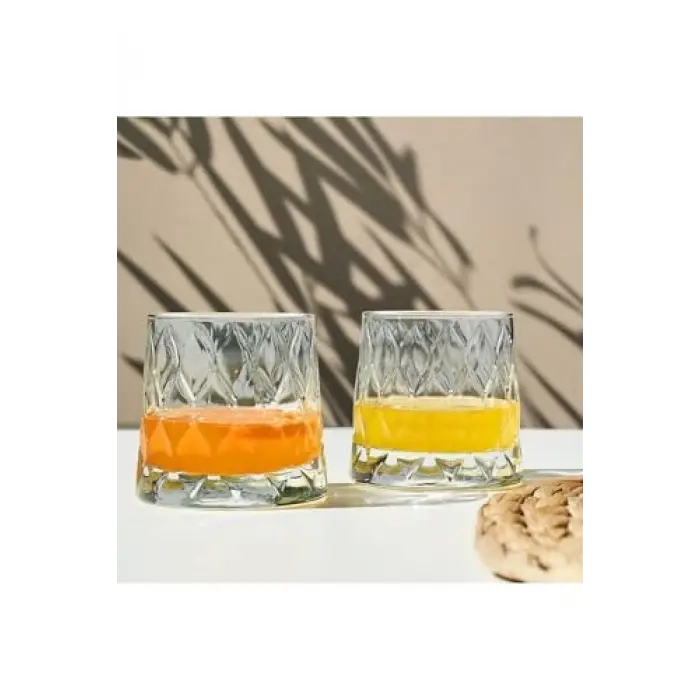 Kristal Desenli 2li Set Meşrubat Bardağı