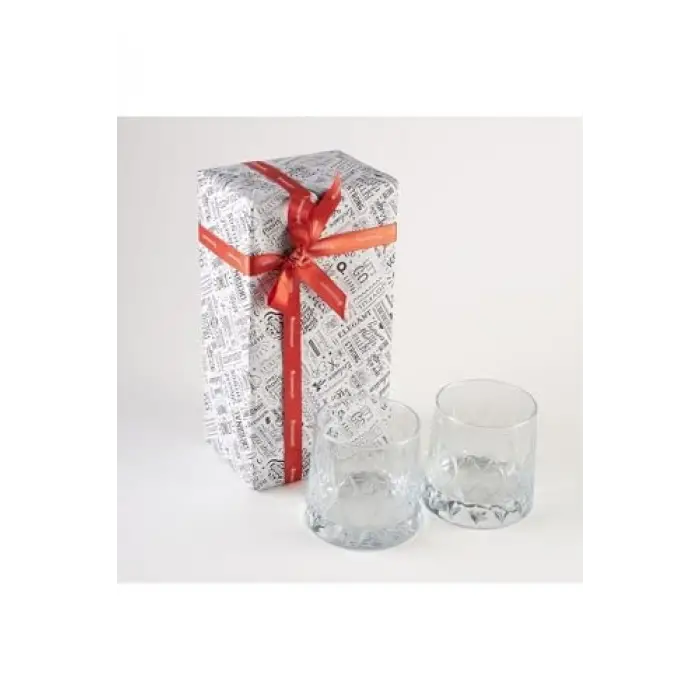 Kristal Desenli 2li Set Meşrubat Bardağı