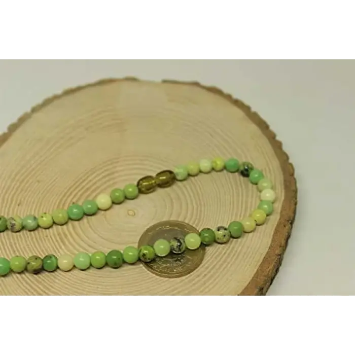 Krizopras Taşı Kolye 6mm (Klipsli)