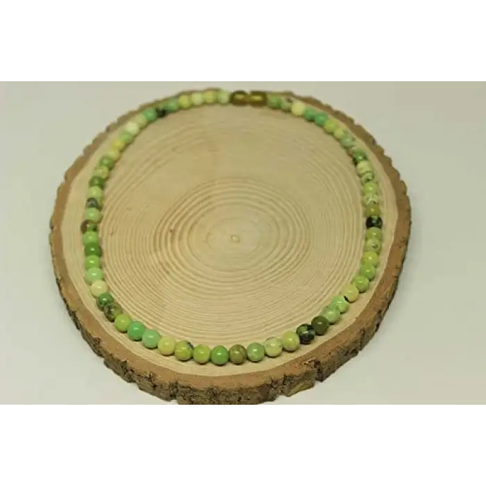 Krizopras Taşı Kolye 6mm (Klipsli)