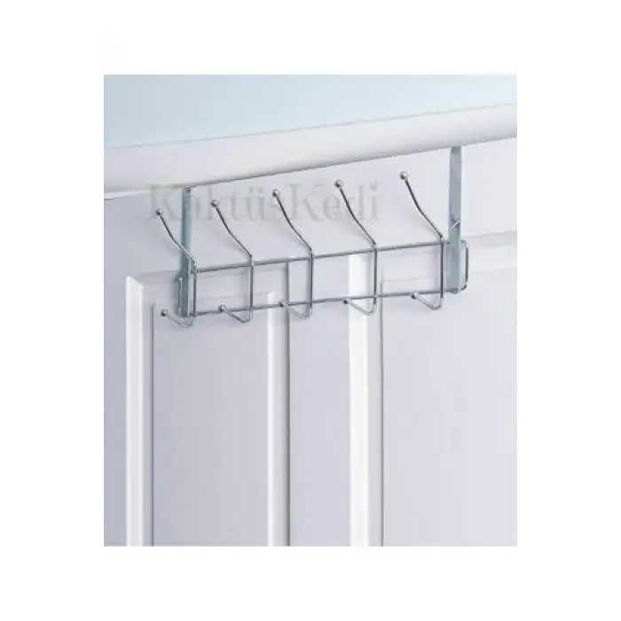 Krom kapı arkası askı, 12 kancalı