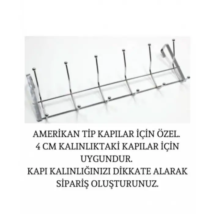 Krom Misketli Kapı Arkası Askısı
