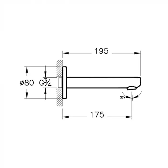 Krom, VitrA Root Round A42470 Çıkış Ucu