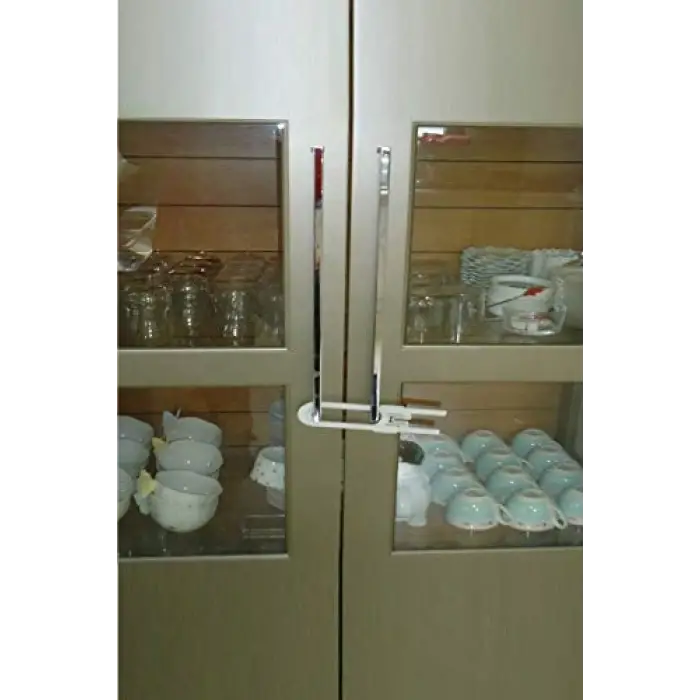 KSD237E Çift Kapaklı Dolap Kilidi Beyaz (5 Adet)