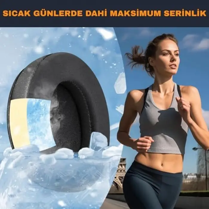 Kulaklık, HyperX Cloud 3, Cloud 2, Cloud 1, Cloud Alpha, Flight, Stinger, Core Uyumlu Soğutucu Jel Pedi - İpeksi Serin Kumaş & Hafızalı Köpük (Memory Foam) Kulaklık Süngeri (Soğutucu Jel - Kumaş)